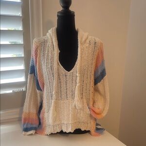 Vintage Havana Cream and Pastel V-Neck Sweater